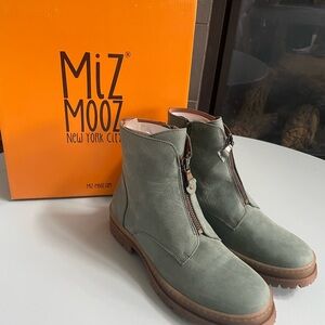 Miz Mooz Olive Leather Boots